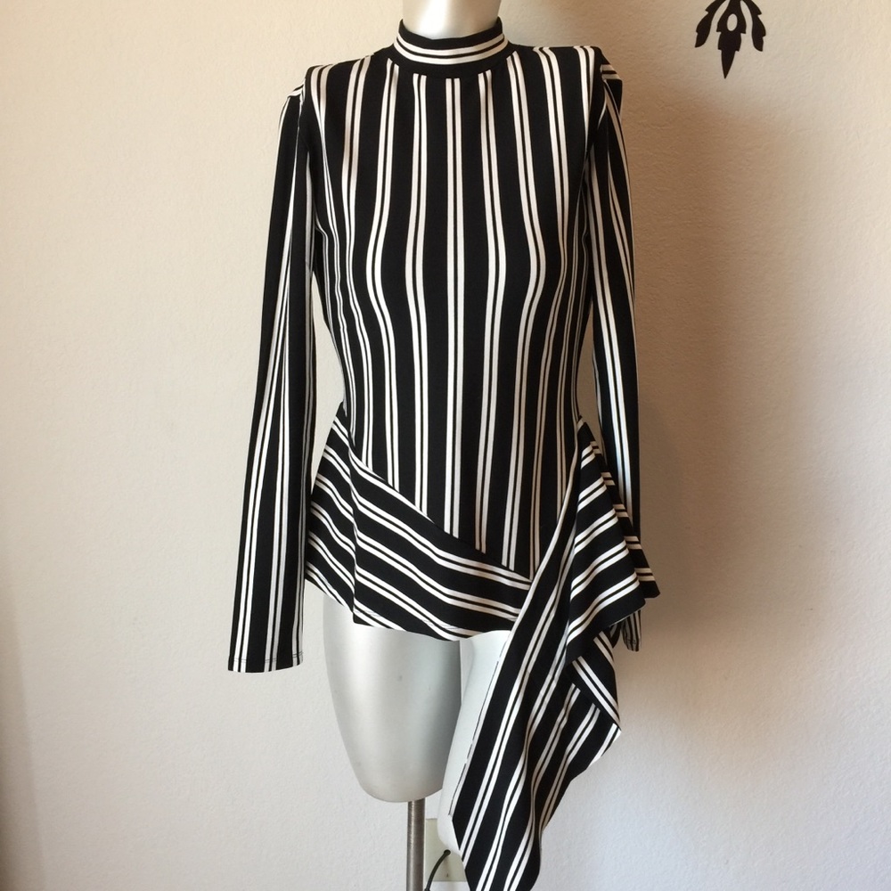 Long sleeve stripe top